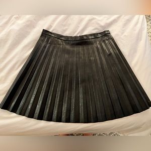Black pleated pleather miniskirt from JCrew.  Size 8